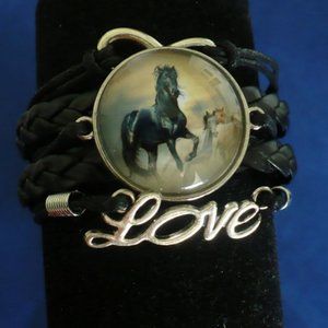 ❤️ NEW Black 5 Multi-Leather Bracelet Black Beauty  Love Bracelet